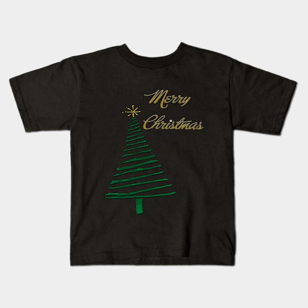 Merry Christmas Kids T-Shirt by DesigningJudy